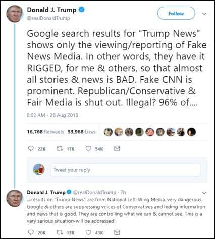 Donald Trump Tweet Fake News